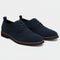 Lace-Up Suede Derby Shoes for Men - Blue