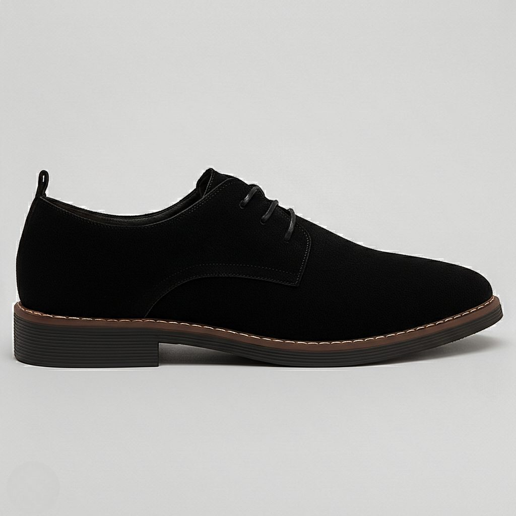Lace-Up Suede Derby Shoes for Men - View 4