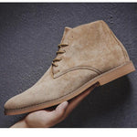 Lace-Up Suede Desert Boots for Men