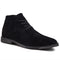 Lace-Up Suede Desert Boots for Men - Black