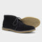 Lace-Up Leather Chukka Boots for Men - Black Suede