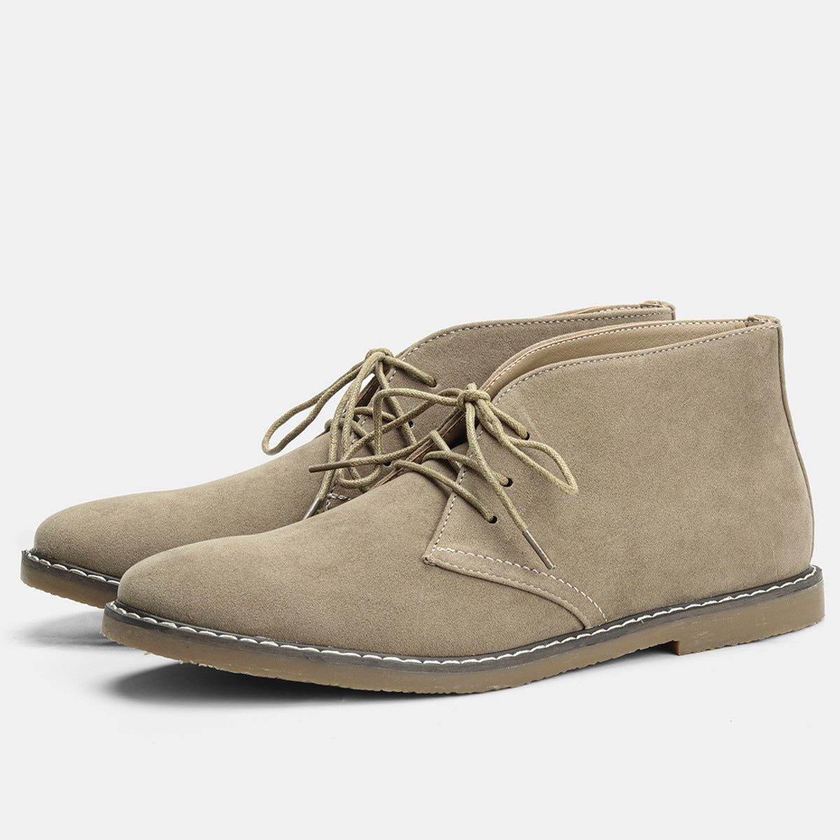Lace-Up Leather Chukka Boots for Men - View 8