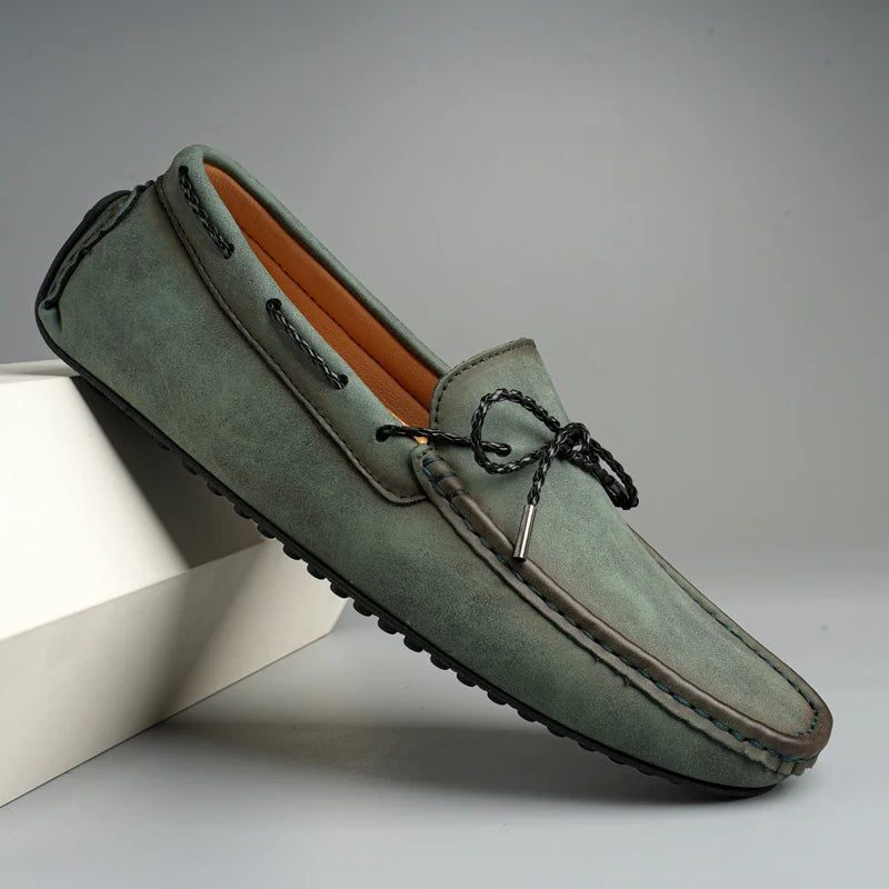 Lace-Up Leather Loafers for Men