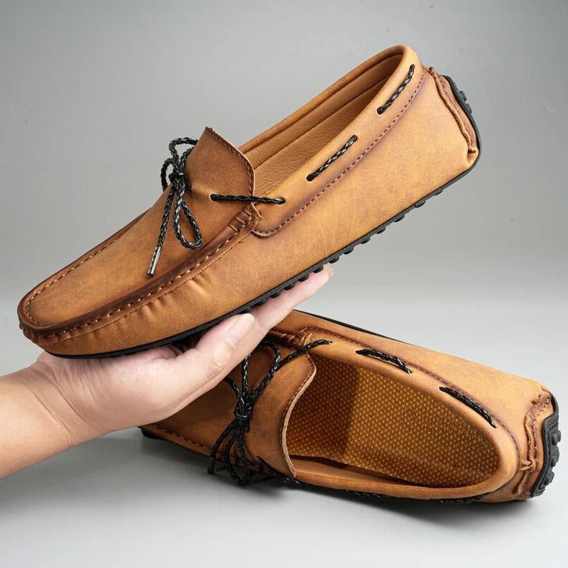 Lace-Up Leather Loafers for Men - View 7