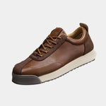 Lace-Up Leather Platform Sneakers for Men