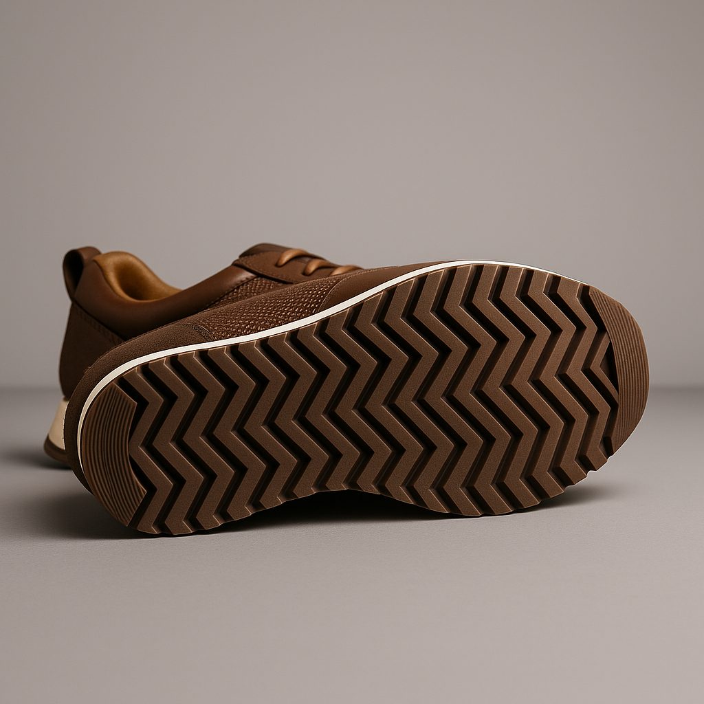 Lace-Up Leather Platform Sneakers for Men - View 5