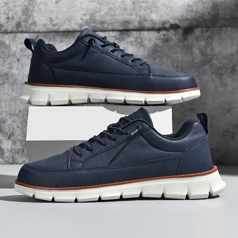 Lace-Up Leather Sneakers for Men - View 10