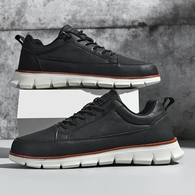 Lace-Up Leather Sneakers for Men - View 12