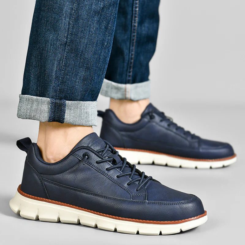 Lace-Up Leather Sneakers for Men - View 2