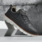 Lace-Up Leather Sneakers for Men - Charcoal