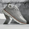 Lace-Up Leather Sneakers for Men - Gray