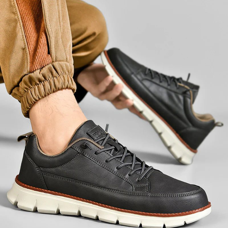 Lace-Up Leather Sneakers for Men - View 9