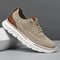 Lace-Up Mesh Performance Sneakers for Men - Khaki