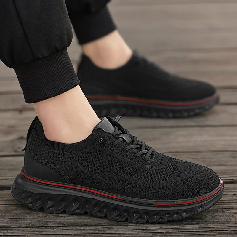 Lace-Up Mesh Performance Sneakers for Men - View 7