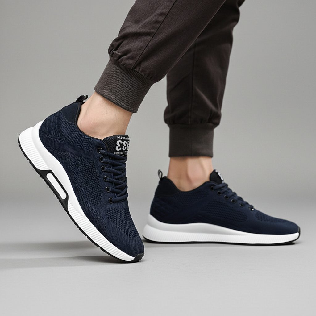 Lace-Up Mesh Sneakers for Men