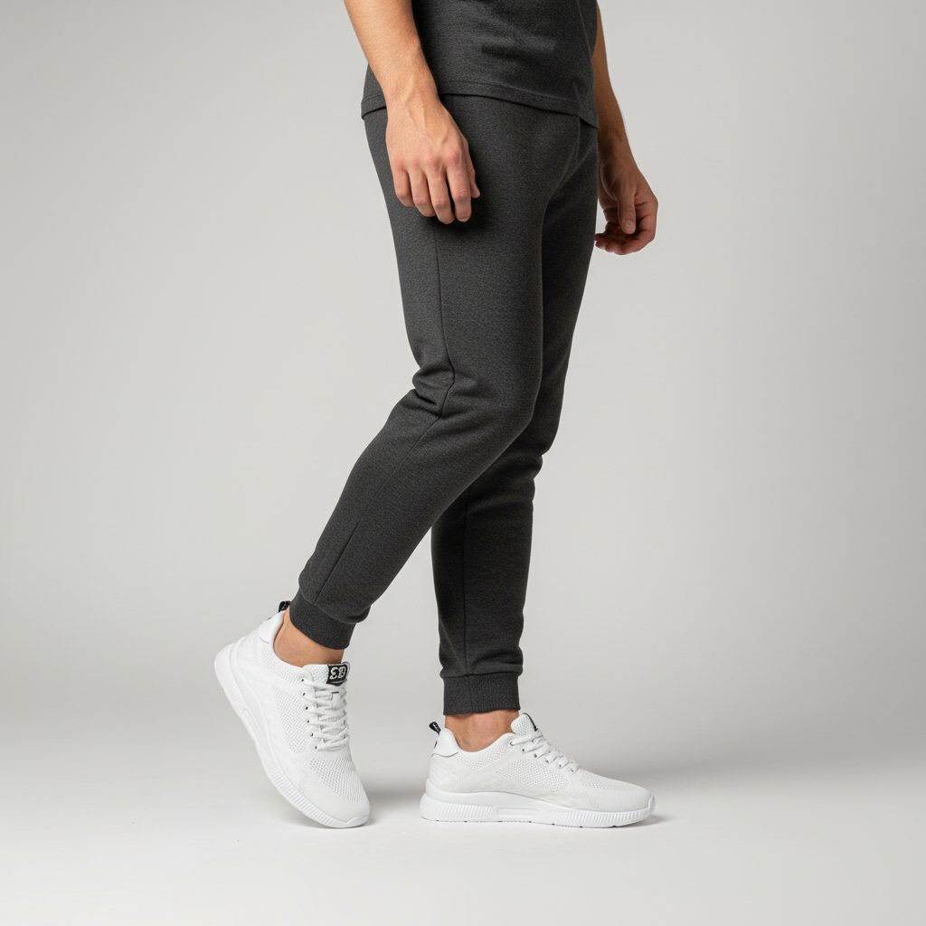Lace-Up Mesh Sneakers for Men - White