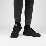 Lace-Up Mesh Sneakers for Men - Black