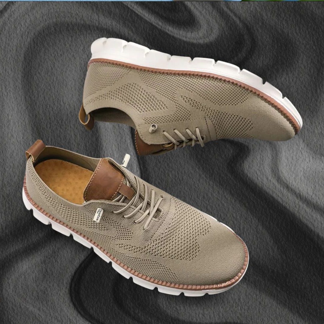 Lace-Up Mesh Walking Shoes for Men - View 10