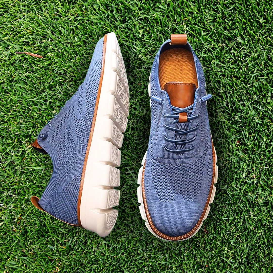 Lace-Up Mesh Walking Shoes for Men - View 12