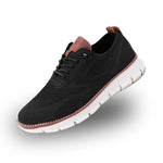 Lace-Up Mesh Walking Shoes for Men - Black