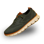 Lace-Up Mesh Walking Shoes for Men - Olive
