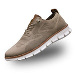 Lace-Up Mesh Walking Shoes for Men - Brown