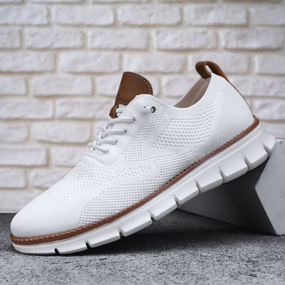 Lace-Up Mesh Walking Shoes for Men - View 3