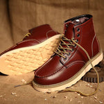 Lace-Up Moc Toe Work Boots for Men - View 5