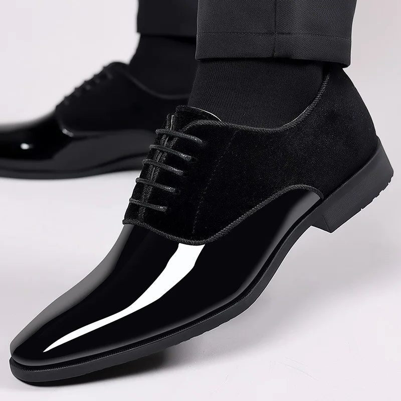 Lace-Up Oxford Dress Shoes for Men - Black
