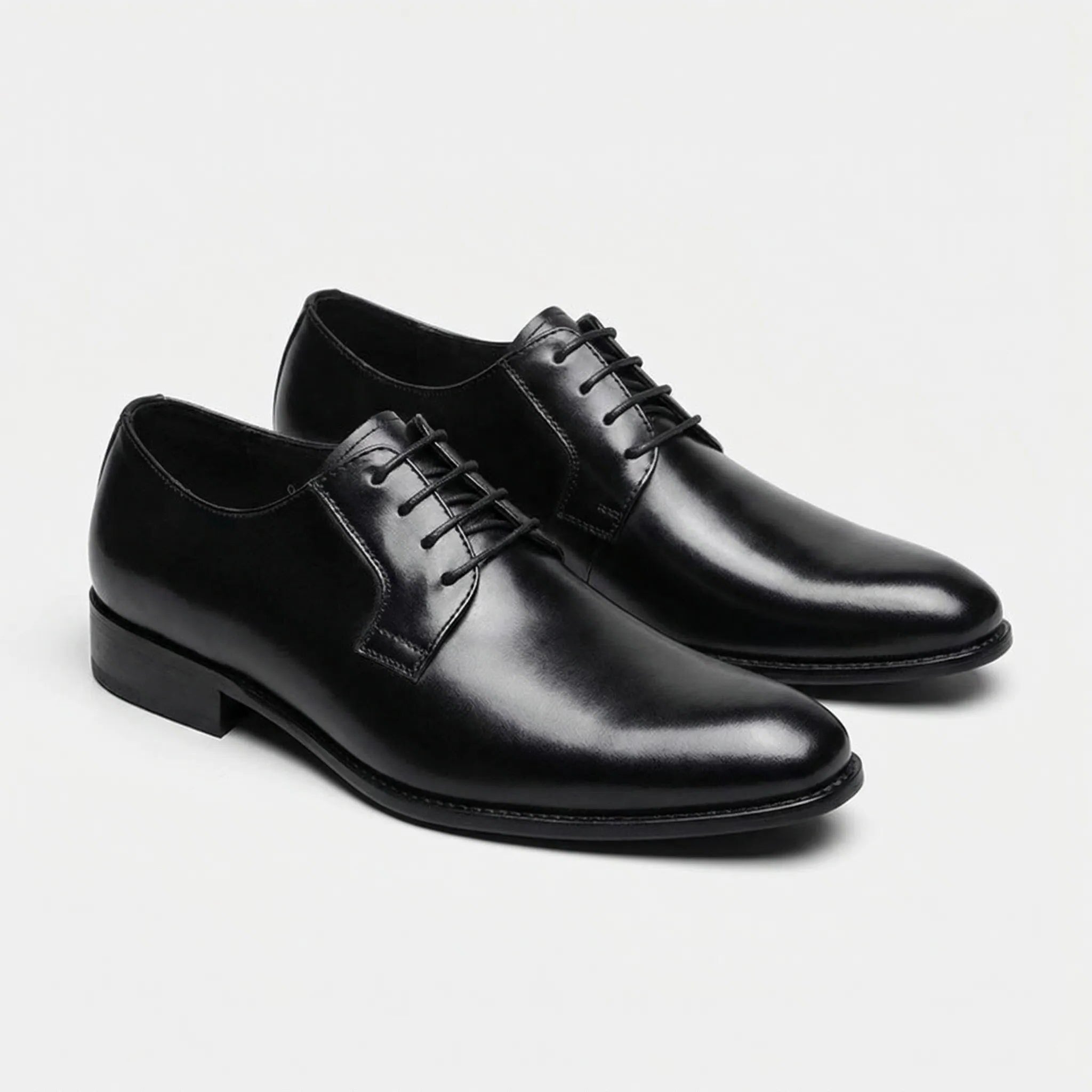 Lace-Up Pointed Toe Oxford for Men - Black