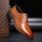 Lace-Up Pointed Toe Oxford Shoes for Men - Yellow