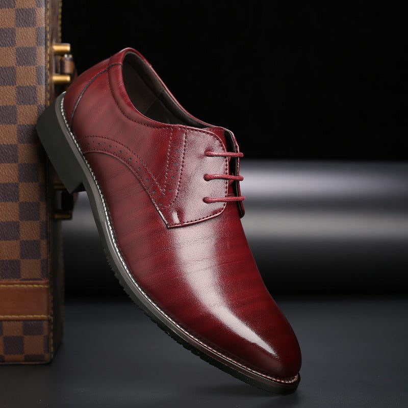 Lace-Up Pointed Toe Oxford Shoes for Men - View 5