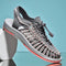 Lace-Up Woven Closed Toe Sandals for Men - Grey