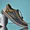 Lace-Up Woven Closed Toe Sandals for Men - Brown