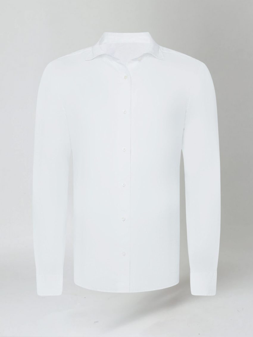 Lapel Collar Linen Long Sleeve Shirt for Men - View 3