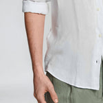 Lapel Collar Linen Long Sleeve Shirt for Men - View 4