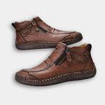 Leather Lace-Up Ankle Boots for Men