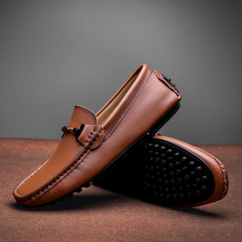Leather Loafer Slip-Ons for Men
