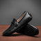 Leather Loafer Slip-Ons for Men - Black