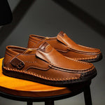 Leather Slip-On Moccasin Loafers for Men - View 5