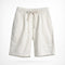 Linen Blend Drawstring Shorts Relaxed Fit for Men - White