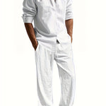 Linen Button-Down Set for Men