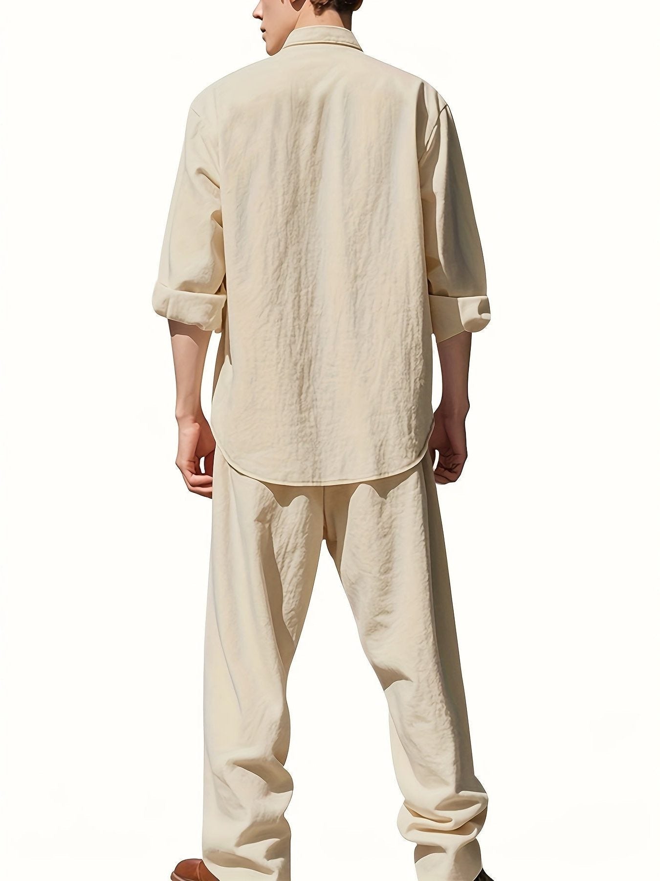 Linen Button-Down Set for Men - View 6