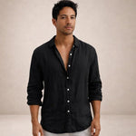 Linen Button-Down Shirt for Men - View 10