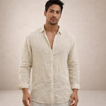 Linen Button-Down Shirt for Men - View 11