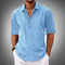 Linen Button-Up Shirt for Men
