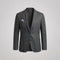 Linen Notch Lapel Blazer for Men - Dark Grey