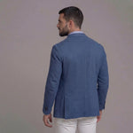 Linen Notch Lapel Blazer for Men - View 4