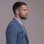 Linen Notch Lapel Blazer for Men - View 5