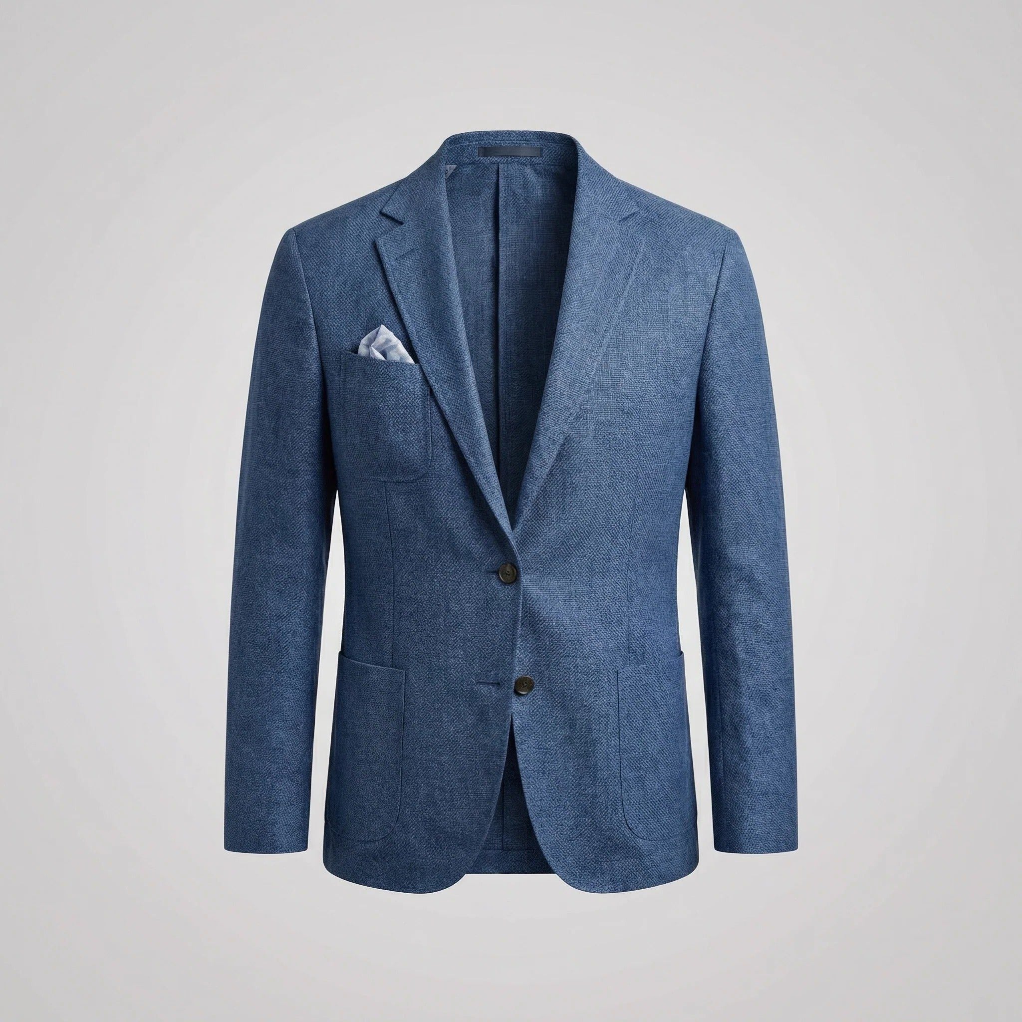 Linen Notch Lapel Blazer for Men - View 7